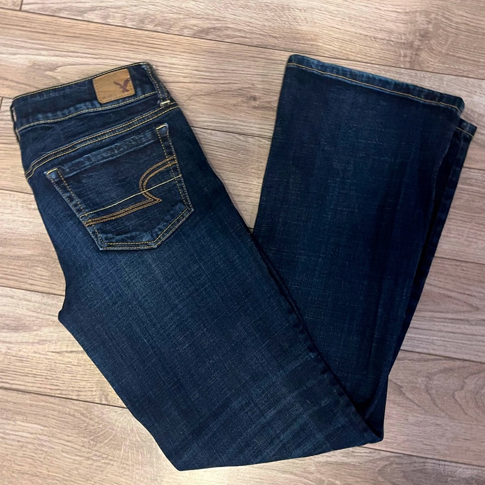 American Eagle favorite boyfriend dark wash jeans